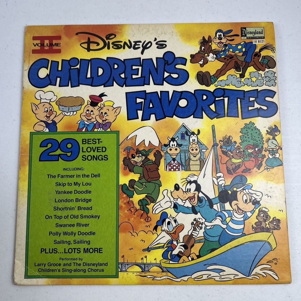 Disney's Children's Favorites Volume 2 LP 1979 Disneyland 29 Songs EX